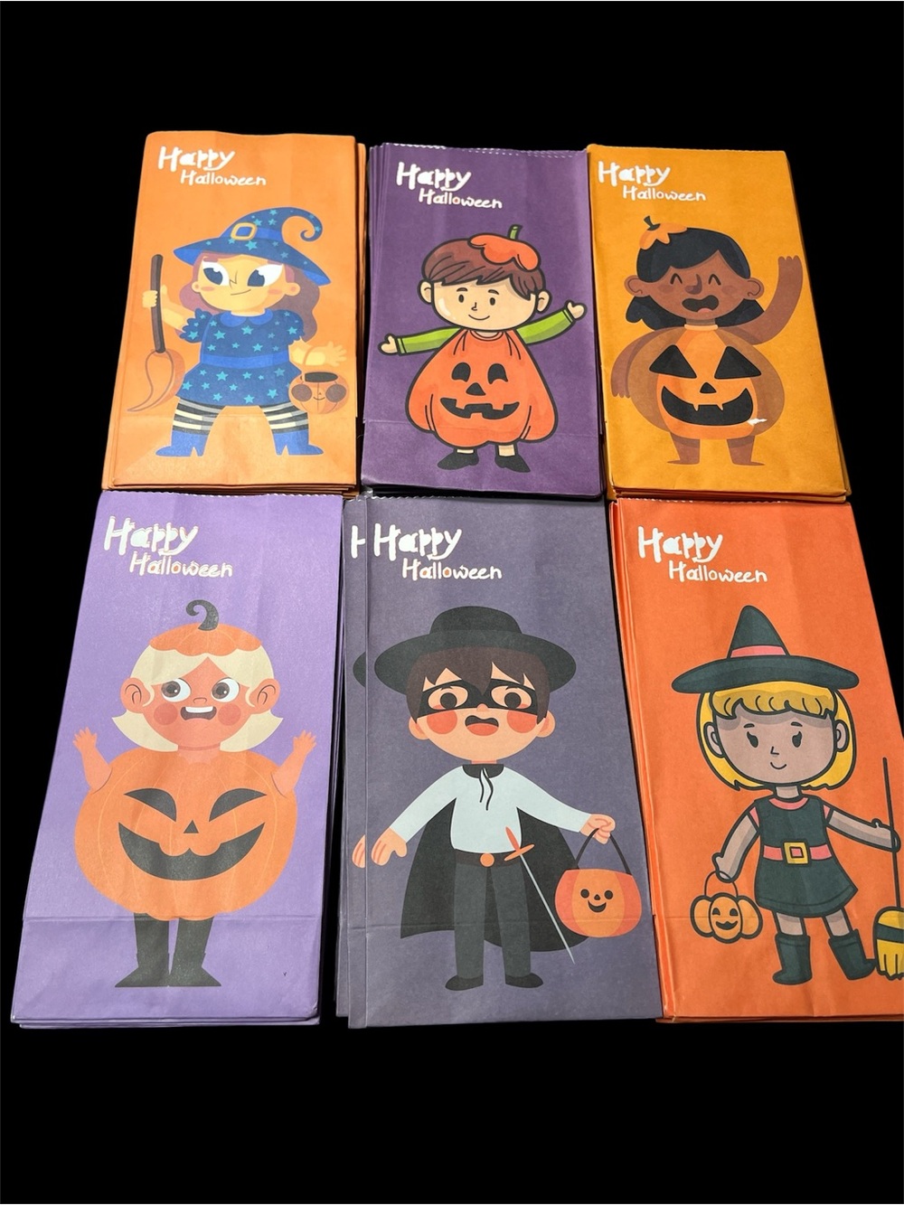 5for$10 Assorted Halloween Paper Party Gift Bags 36 Pack Spooky Goodie Bags